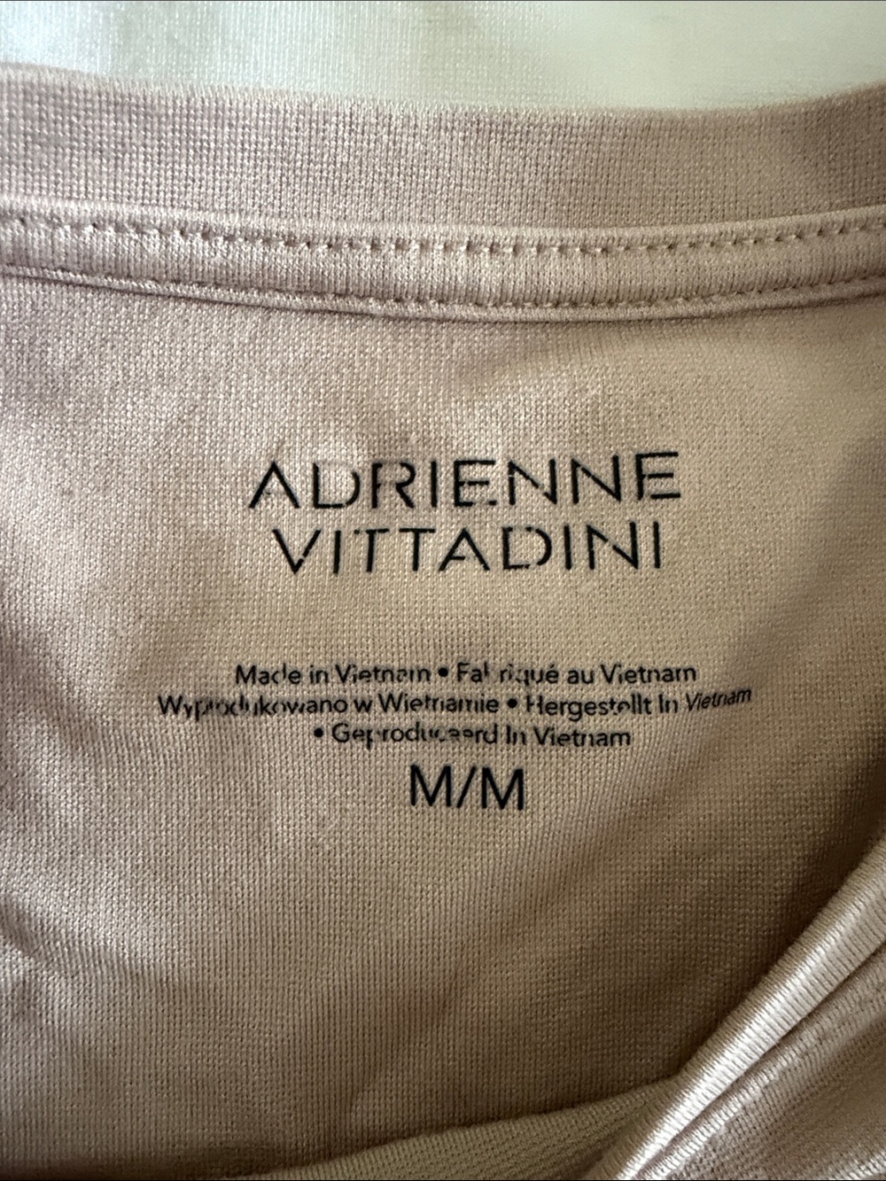 Adrienne Vittadini Black, White & Blush Layered Crewneck Tees - Picture 3 of 3